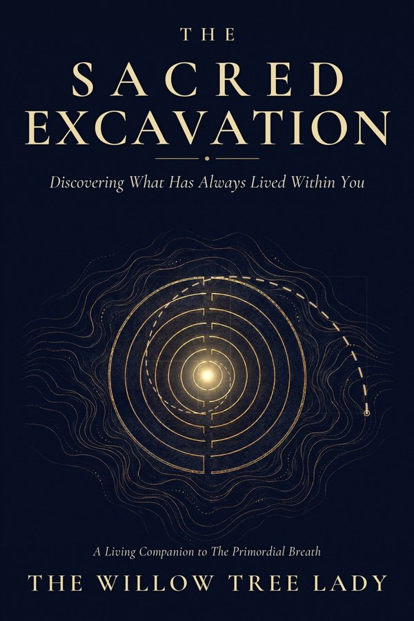 Cover of The Sacred Excavation: Discovering What Has Always Lived Within You, companion journal by The Willow Tree Lady